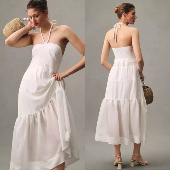 Anthropologie Dresses & Skirts - Anthropologie Mare Mare Halter
Maxi Dress White - Summer Beach Vacation
